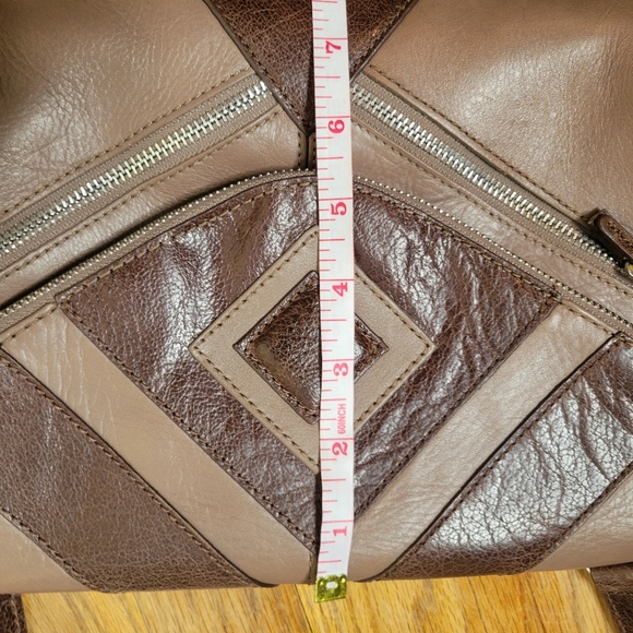 Vintage Joe's Jeans Leather Crossbody/Cluch Purse Handbag Brown Tan - Picture 12 of 12